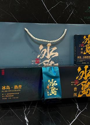 Китайський чай шу пуер bing dao old tree pu er (подарунковий набір)