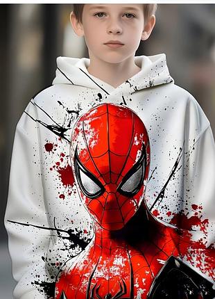 Яркое худи человек-паук (spider-man), размер 110 (4–5 лет). в идеале!