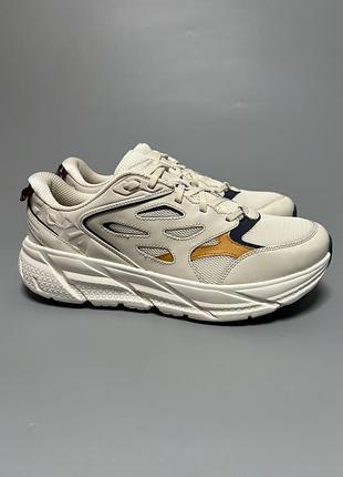 Чоловічі шкіряні кросівки для комфортної ходьби та бігу hoka one one clifton l athletics 1160050 ost
