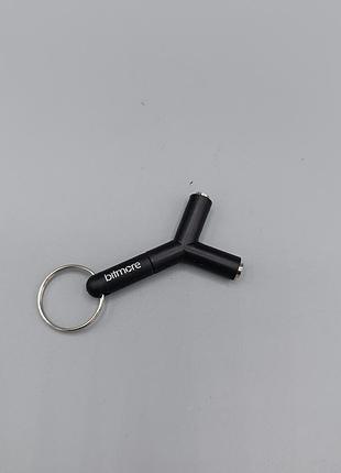Разветвитель переходник адаптер для наушников mini jack 3.5 мм x 2 mini jack 3.5 мм брелок