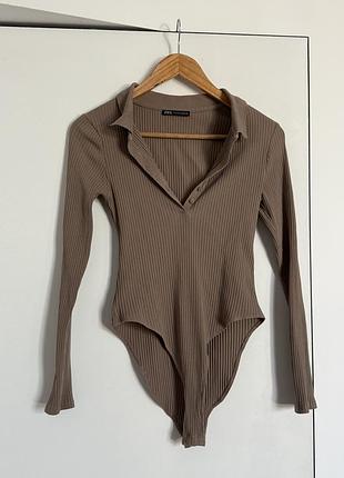 Боді коричневий h&m