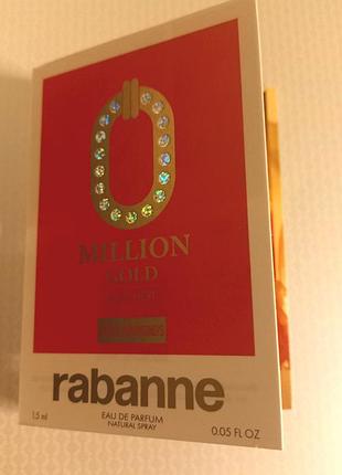 Пробник rabanne million gold for her edp, 1.5 мл (оригінал, спрей)