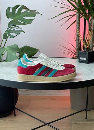 😍 женские кроссовки adidas gazelle indoor bordo