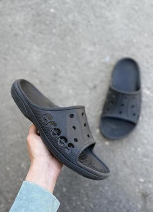 Шлепанцы черные crocs размер 43 оригинал тапочки тапки