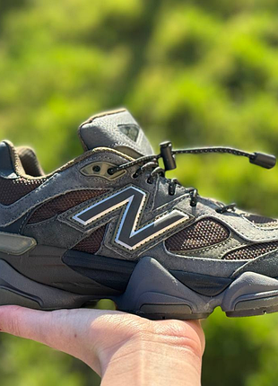 Кроссовки женские new balance 9060 серые замшевые массивные на платформе