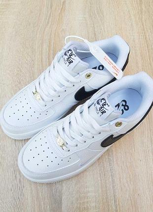 Nike air force 1 af-1 82 белые с черным