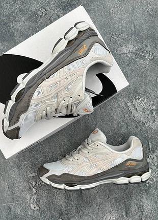 Стильные кроссовки asics gel-nyc cloud grey/cement grey