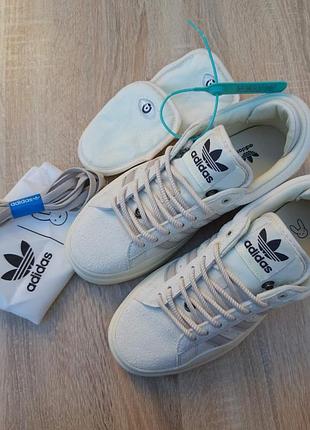 Adidas campus x bad bunny бежевые