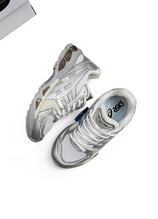 Женские кроссовки asics gel-kayano 14 silver white серебристо/белые🔥