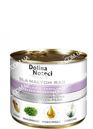 Dolina noteci premium dog кролик, квасоля, рис для дрібних порід 185 г