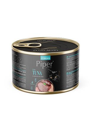 Вологий корм dolina noteci piper tuna sterilised для стерилізованих котів, з тунцем, 185 г