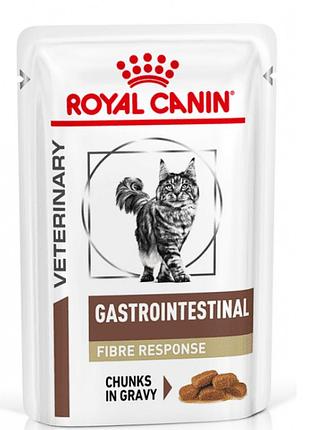 Влажный корм royal canin gastrointestinal fiber response для кошек с проблемами пищеварения, 85 г конс-ва royal 85гр gi fiber