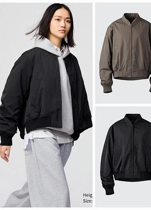Стильна жіноча куртка бомбер uniqlo, розмір m, l