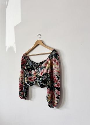 Квіткова блуза топ zara🌿