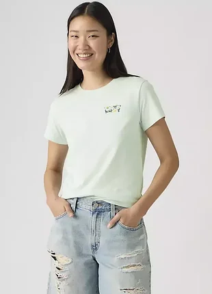 Женская футболка левайс levis levi's logo perfect tee shirt - s
