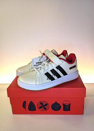 Білі дитячі кеди adidas home alone grand court kids eu 29–30 (см: 18,8 - 19,2) лімітована серія оригінал