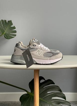 👟 кроссовки new balance 993 made in usa «grey white’ / наложка bs👟