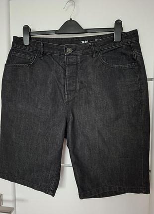 Джинсовые шорты denim co, идеальное состояние, облик новых, отличное качество, черного цвета