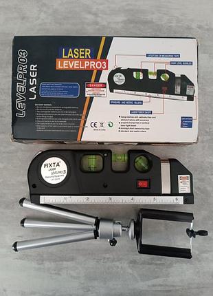 Лазерный уровень fixta levelpro3 с рулеткой + штатив