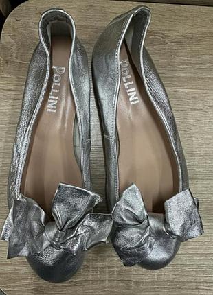 Шкіряні балетки туфлі pollini