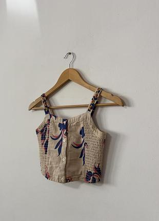 Коттоновый топ блуза zara 10/140