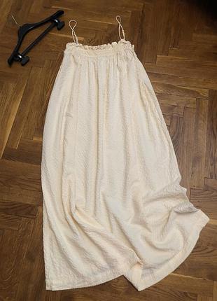 Ніжна сукня бохо на бретелях віскоза/ котон 👍😊👗🔥