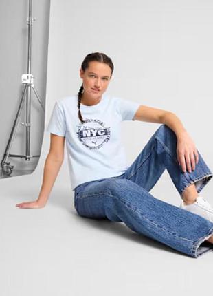 Футболка жіноча бавовна puma. колір: icy blue.