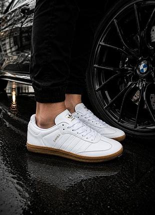 Adidas samba чоловічі білі кросівки на літо кросовки адідас легенькі зручні кросівки для чоловіків