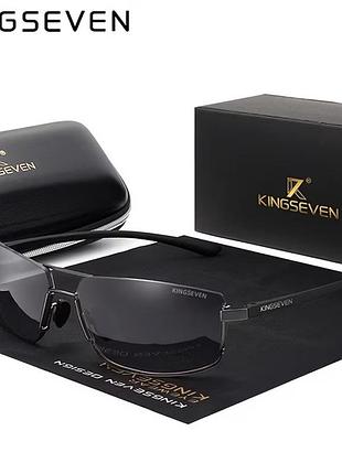Брендовые мужские солнцезащитные поляризационные очки kingseven vintage uq66330 градиентные