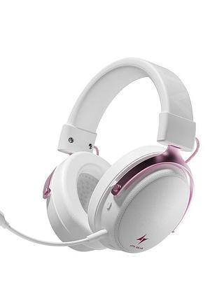 Беспроводные игровые наушники atk neptune n9 ultra / 40khz / 270 грамм / stellar pink / бело-розовый