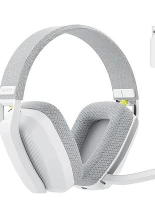 Беспроводные игровые наушники binnune bw06 / 190 грамм / 7.1 surround / белый