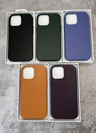Чехол leather case magsafe + animation full size iphone 13 / sequoia green / кожаный чехол для айфон / анимация 3
