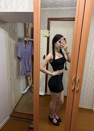 Спідниця коротка чорна fb sisters