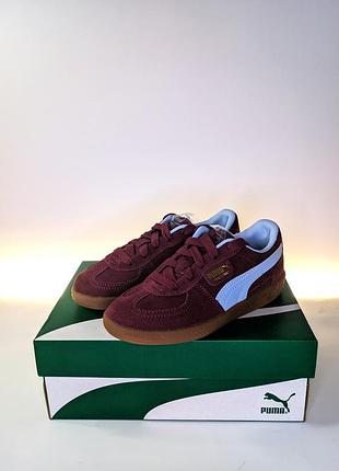 Бордові дитячі кеди puma palermo kids sneakers оригінал 31–32,5