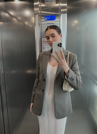 Піджак жіночий zara сірий oversize