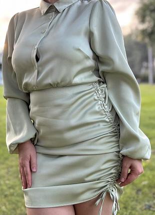 Атласна сукня від cropp