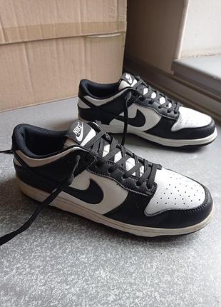 Кросівки шкіряні nike dunk low panda white/black 2022
