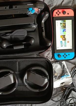 Nintendo Switch 一式 Nintendo switch в кейсе+3 пары джойстиков — цена 15000 грн в