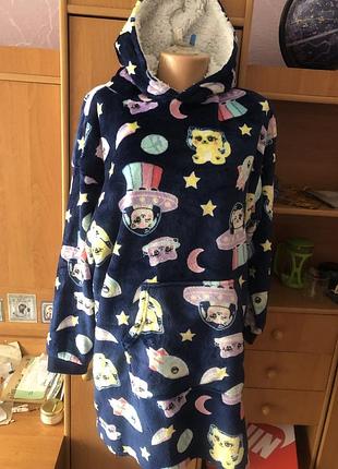Меховушка, плюшева, халат, плаття, худи, l-xl. 146-170. primark.слип, пижама