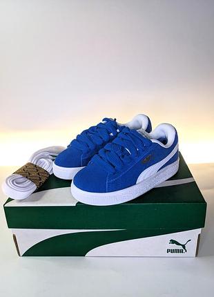 Сині дитячі кеди puma suede xl kids sneakers оригінал 27,5–32