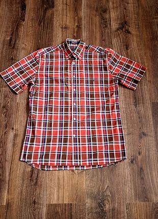 Мужская уникальная рубашка с коротким рукавом тенниска gant оригинал