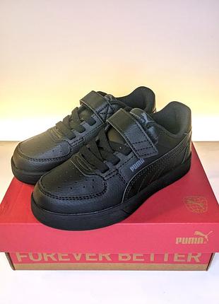 Черные детские кеды puma caven 2.0 kids eu 28–31 (см: 17,5 - 19,5) оригинал