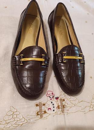 Туфли, лоферы женские chaps, с золотыми стельками. американский бренд. 39.5 г.