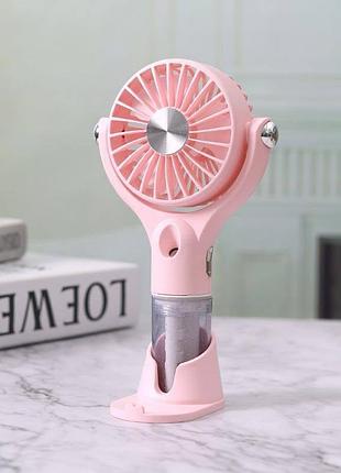 Вентилятор ручной spray fan lx633y, с аккумулятором, увлажнителем, подставкой для телефона, type-c