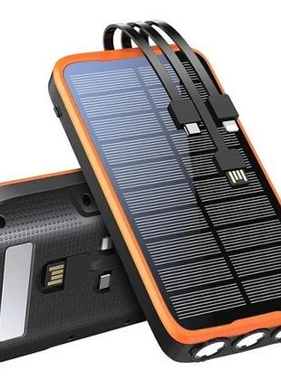 Повербанк l3sw 38800 mah с солнечной панелью и беспроводной зарядкой