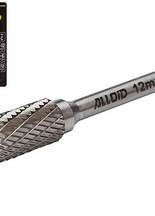 Alloid pro. борфреза твердосплавная по металлу, тип c, d-12мм, d-6мм, l-70мм