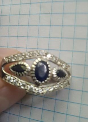 Серебряные серьги из сапфиры