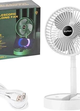 Мини вентилятор fan f-51, 5 вт, 3 скорости, usb, складной
