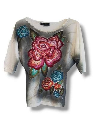 Джемпер винтаж twinset by simona barbieri с коротким рукавом из вискозы