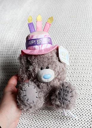 Новая мягкая детская игрушка медведь me to you happy birthday